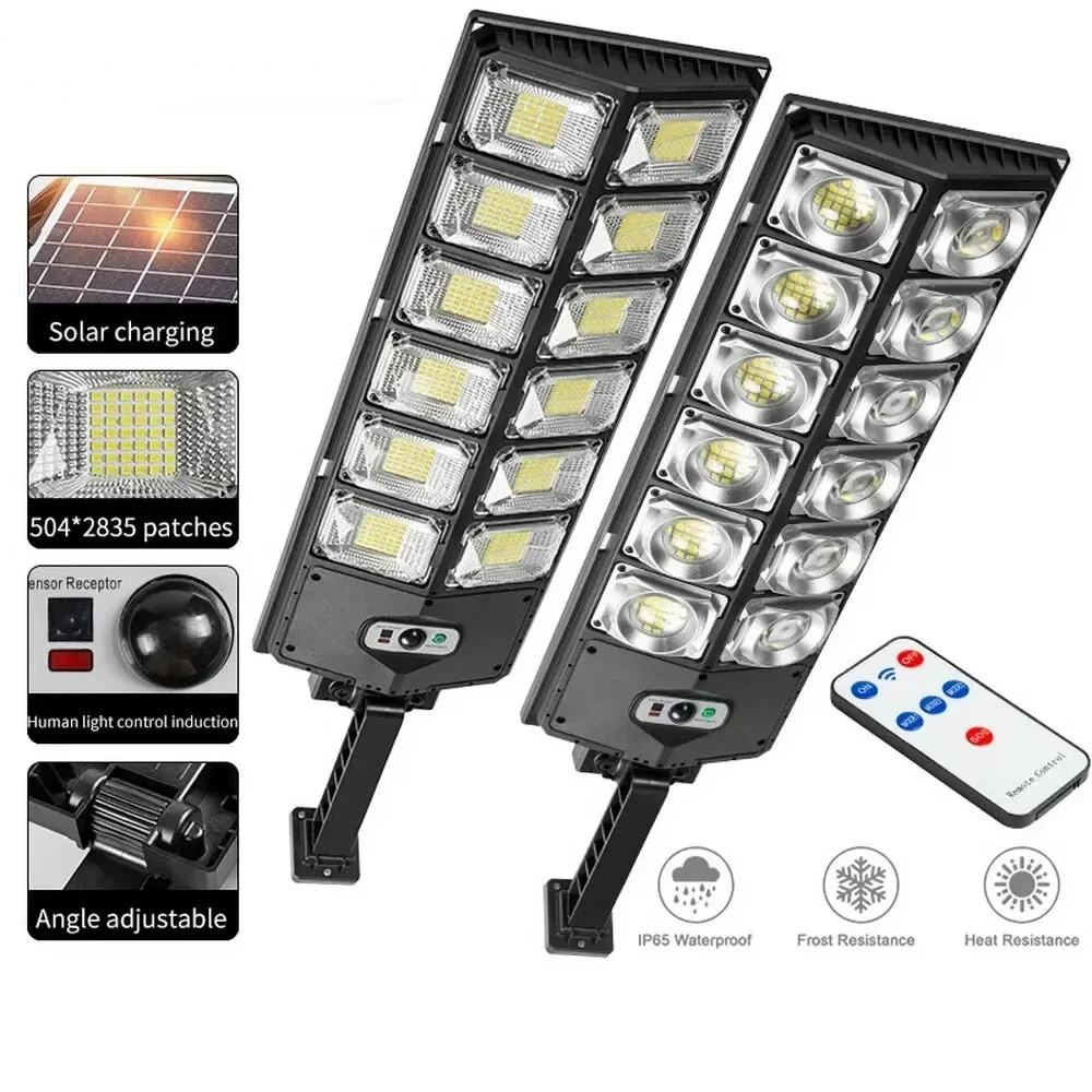 

Outdoor Solar LED Lights Waterproof 8000 Lm Super Bright Wall Lamp With Motion Sensor Remote Control Garden Street Light