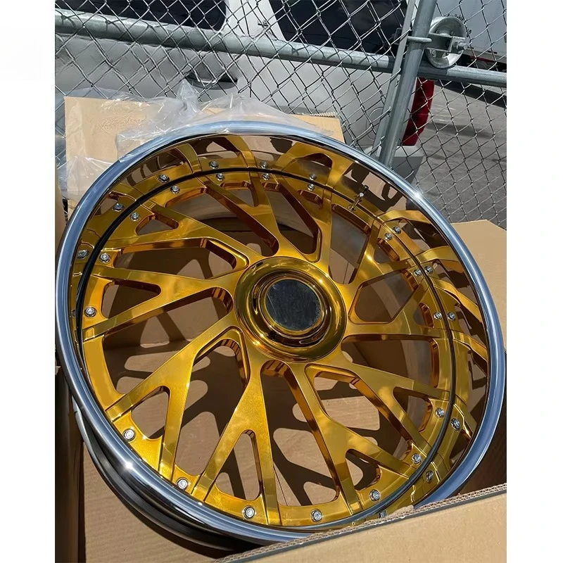 

Rims 20 22 24 Inch Center Brush Gold Chrome Wheels forgiato Wheels
