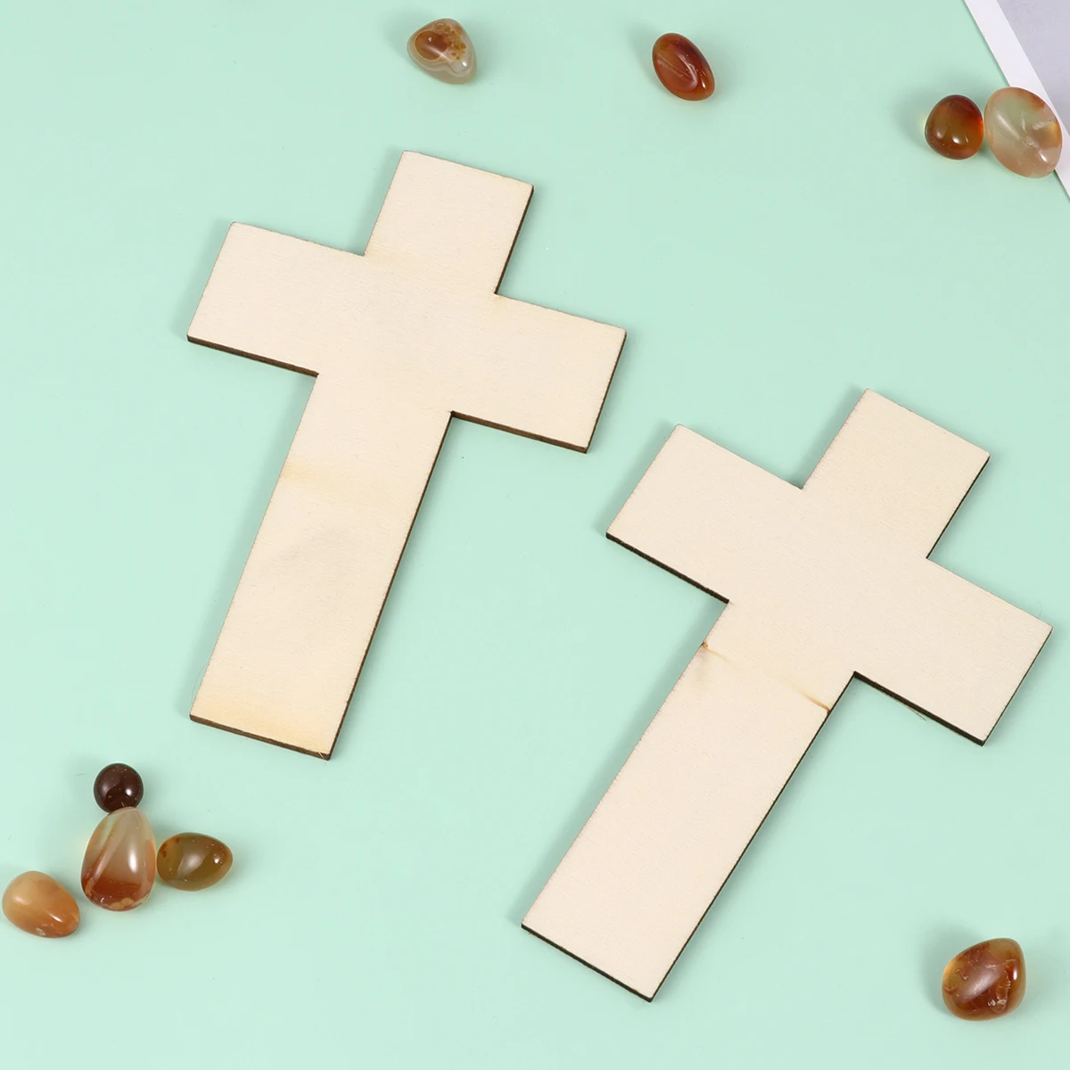 

36Pcs Wooden Chip Cross Shape Pieces Lightweight DIY Craft Material Kids Art Projects Home Decor