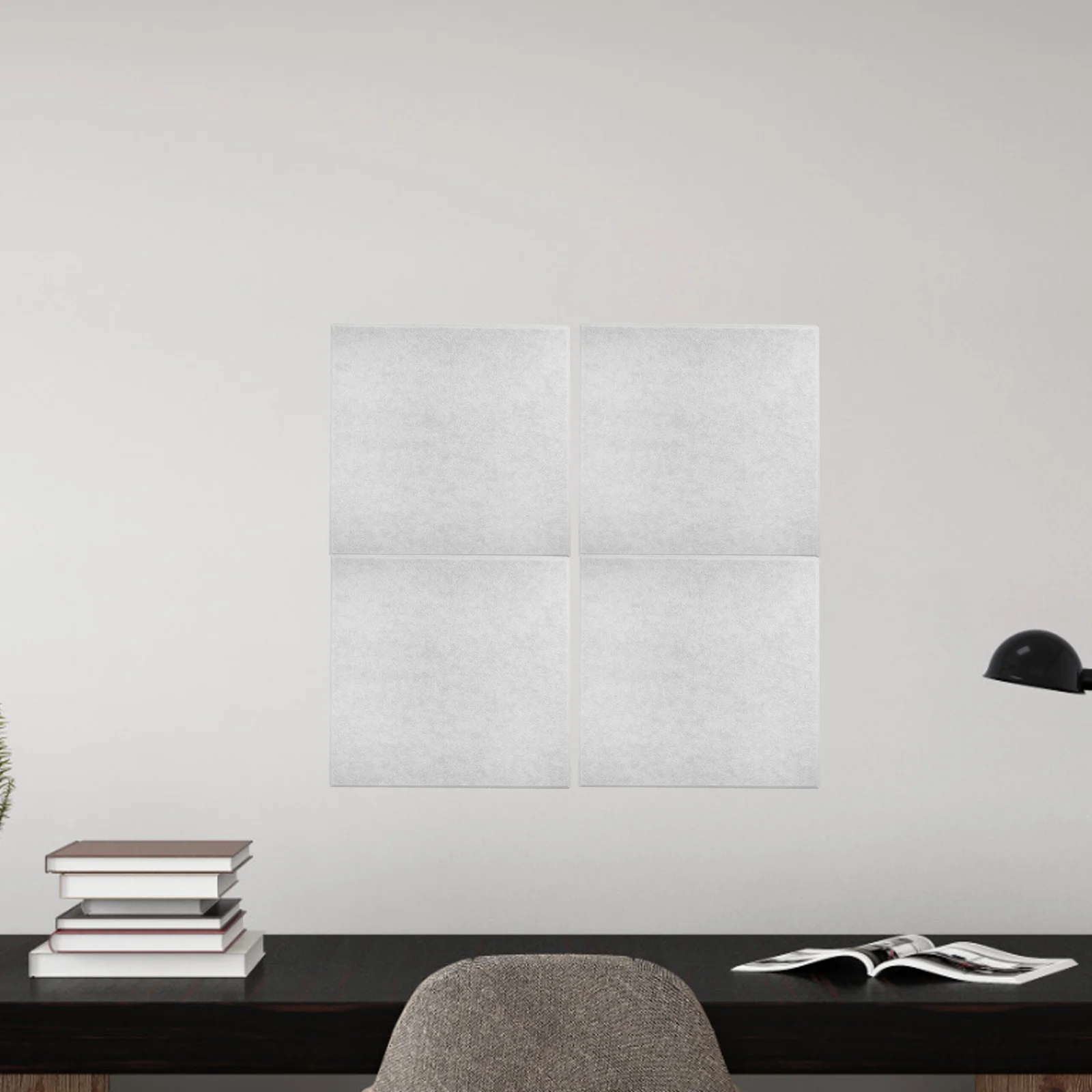 

4 Pieces Soft Cork Bulletin Board Tiles Self Adhesive Felt Memo Wall Stickers Soundproof Square Bedroom Desk Refrigerator