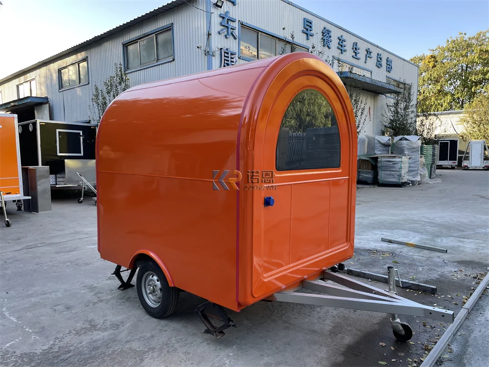 Concession Coffee Cart Mobile Kitchen Custom Fully Equipments Fast Food Truck Trailer Van Snack Ice Cream Kiosk