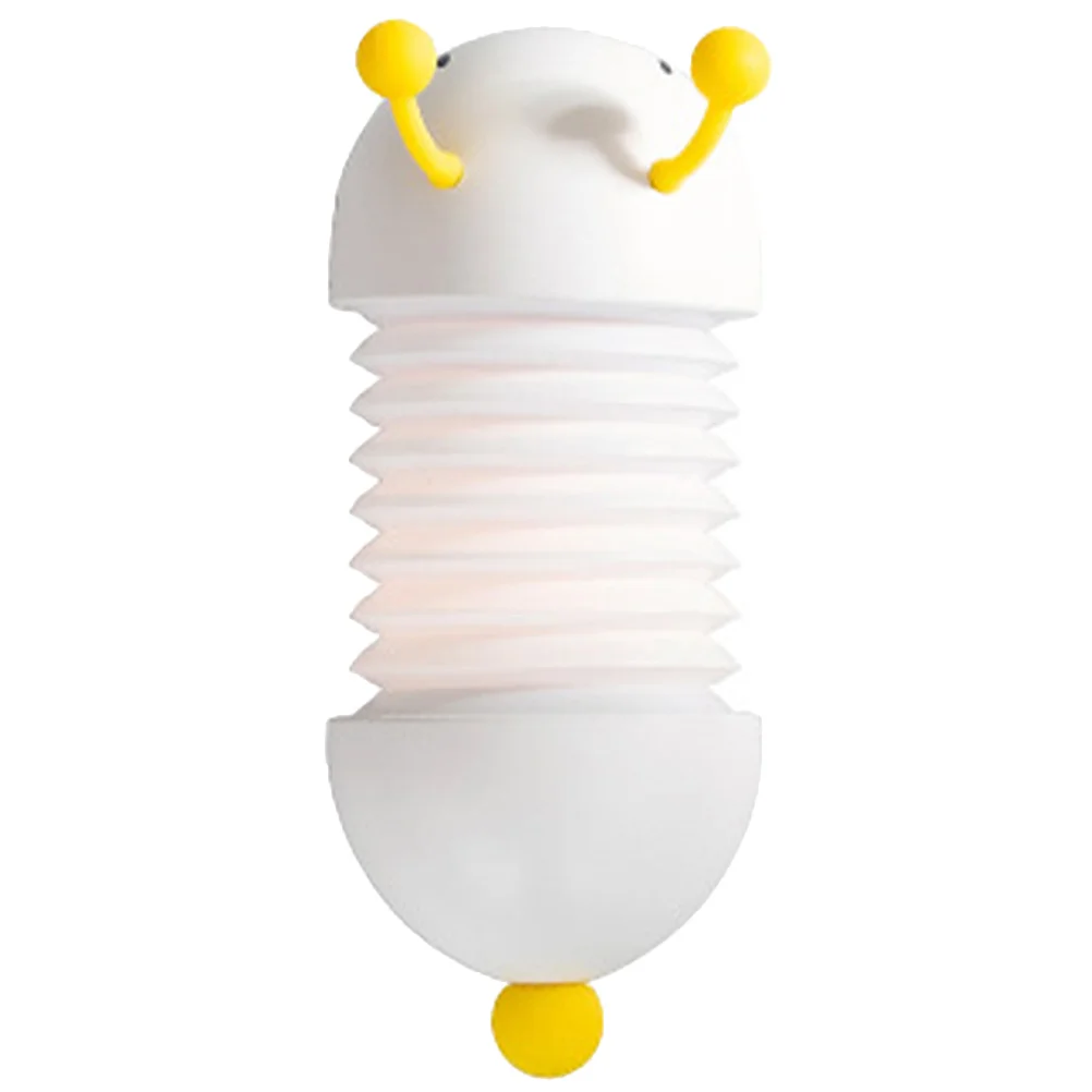 Caterpillar extensível flexível luz noturna carregamento usb dobrável pequena lâmpada quarto berçário decoração presente para