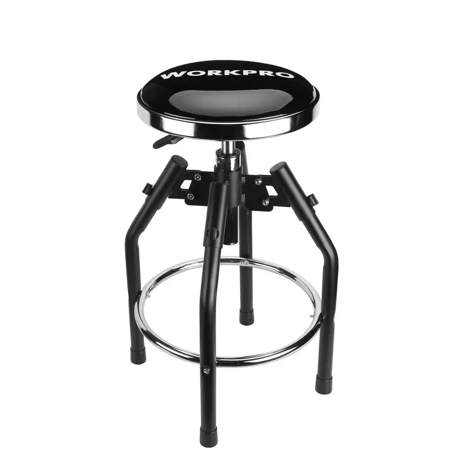

Heavy Duty Adjustable Hydraulic Shop Stool,Garage Bar Stool, 29in to 33.86in, 330Pound Capacity, Black Customizable