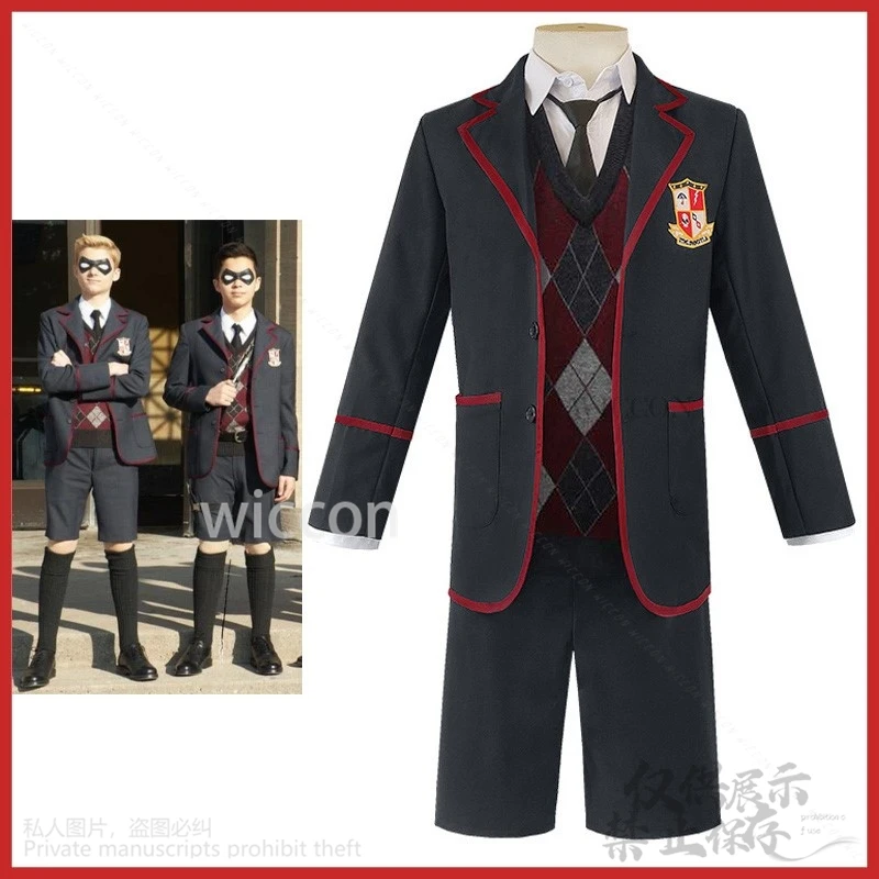 Anime Movie Umbrella Cosplay Academy DK School Uniform Costume Set High School Uniform Pants Cos British Style Clothes Full Sets