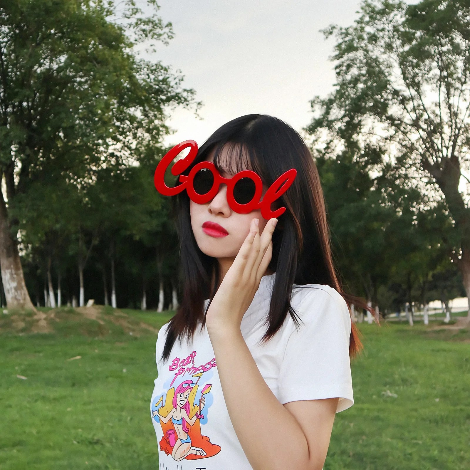 

2Pcs Letter Photo Booth Glasses Stylish Colorful Party Props for Birthday Prom Festival Holiday Photo Booth Props