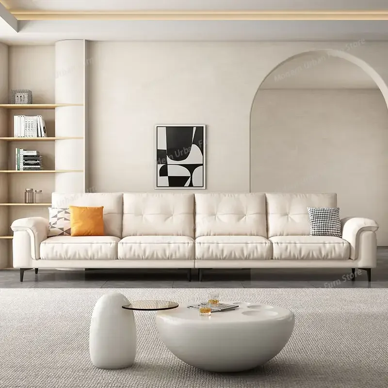 White Comfortable Living Room Sofas Modern Ergonomics Loveseat Lazy Living Room Sofas Lounge Luxury Muebles Trendy Furniture