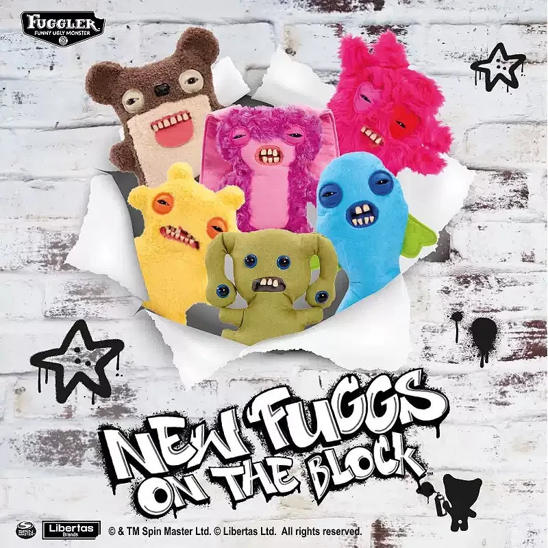 Fuggler nouveau Fuggs sur le bloc série poupée en peluche douce dents monstre laid Kawaii dessin animé jouet Style de rue enfants cadeau de noël