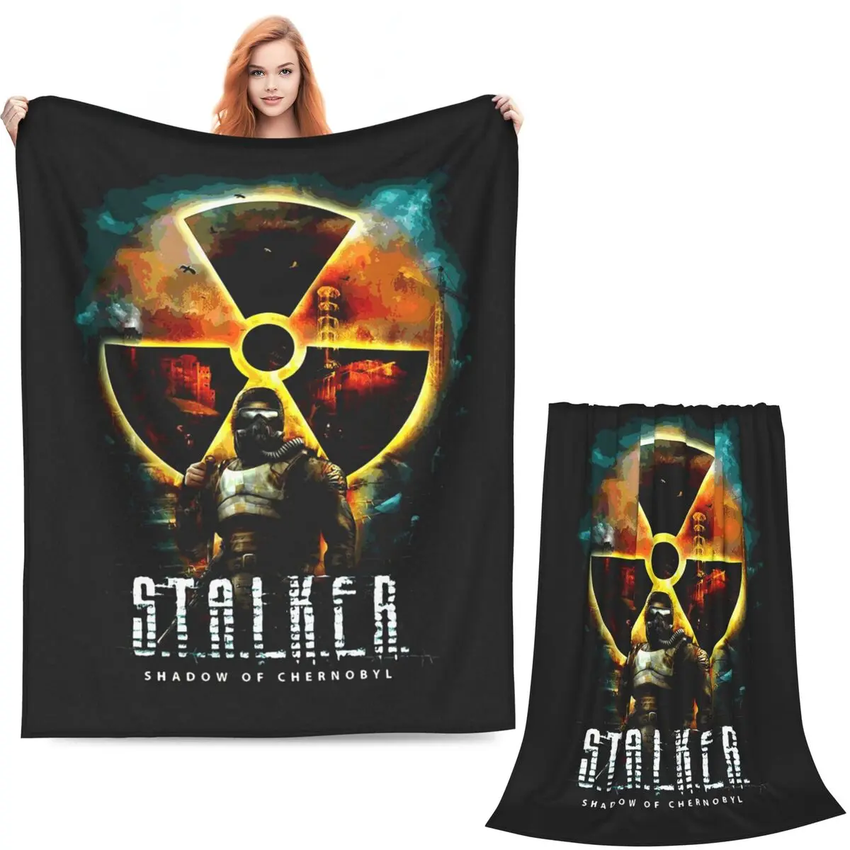 Stalker - Shadow Of Chernobyl Blanket Soft Warm Flannel Throw Blanket Cover for Bed Living room Picnic Travel Home Sofa