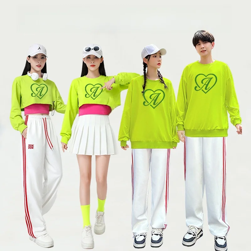 

Корейский женский танцевальный костюм для взрослых, джазовый танец, спортивная одежда, уличная одежда T orm Universi Student Dr