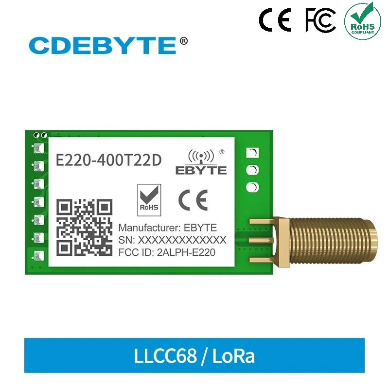 433MHz LLCC68 LoRa 470MHz moduł bezprzewodowy 22dBm daleki zasięg 5km CDEBYTE E220-400T22D SMA-K UART RSSI nadajnik-odbiornik SEMTECH — zdjęcie produktu 7