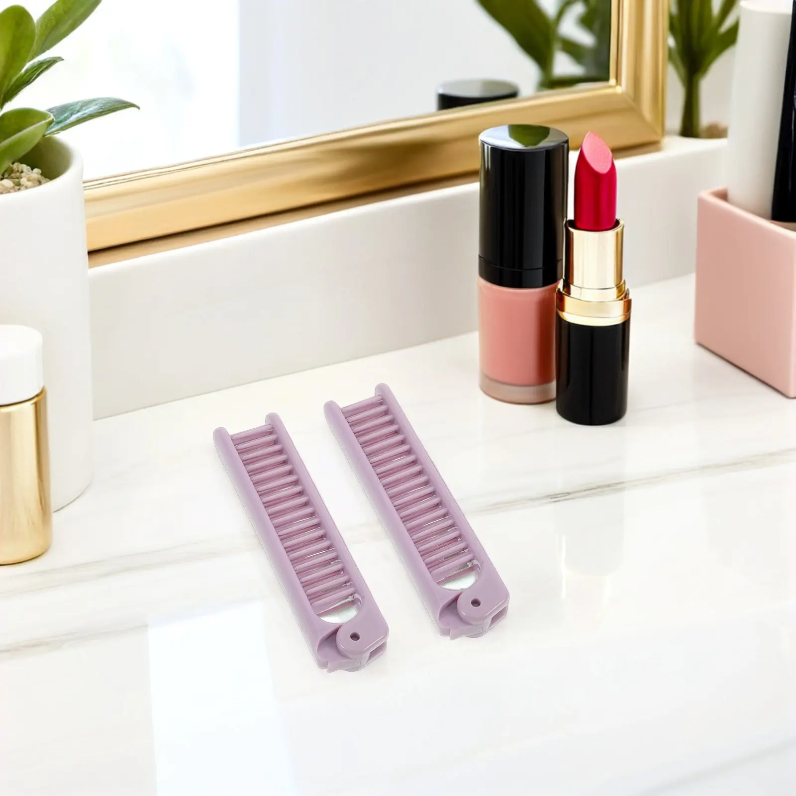Travel Comb Portable Detangling Hair Styling Tool for Men Women Folding Pocket Size Anti Static Smooth Salon Quality