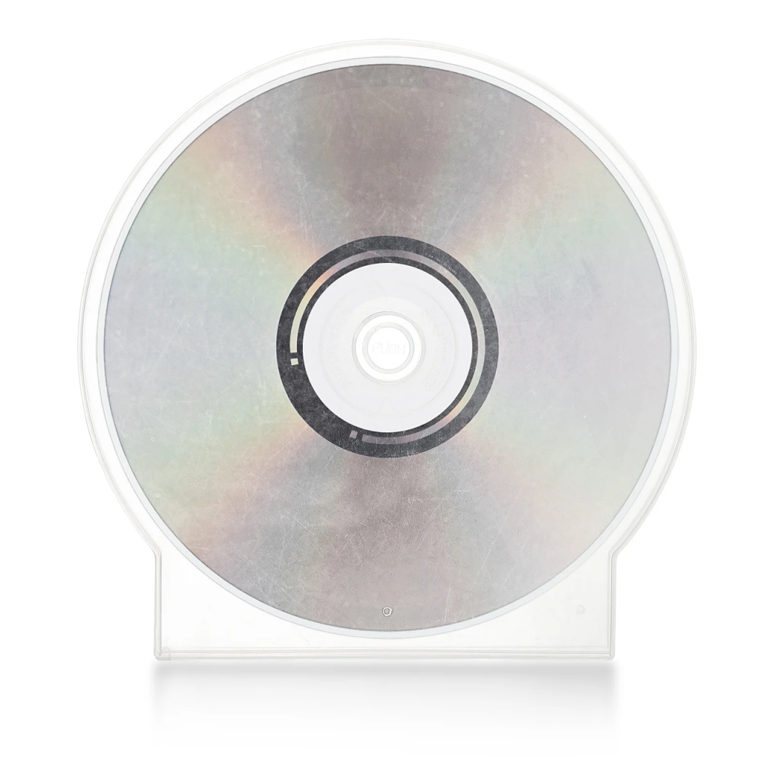 

20Pcs Round Plastic Disc Cases White Transparent Halfround Clamshell Dvd Storage Protective Jewel Case Holder for Office Home