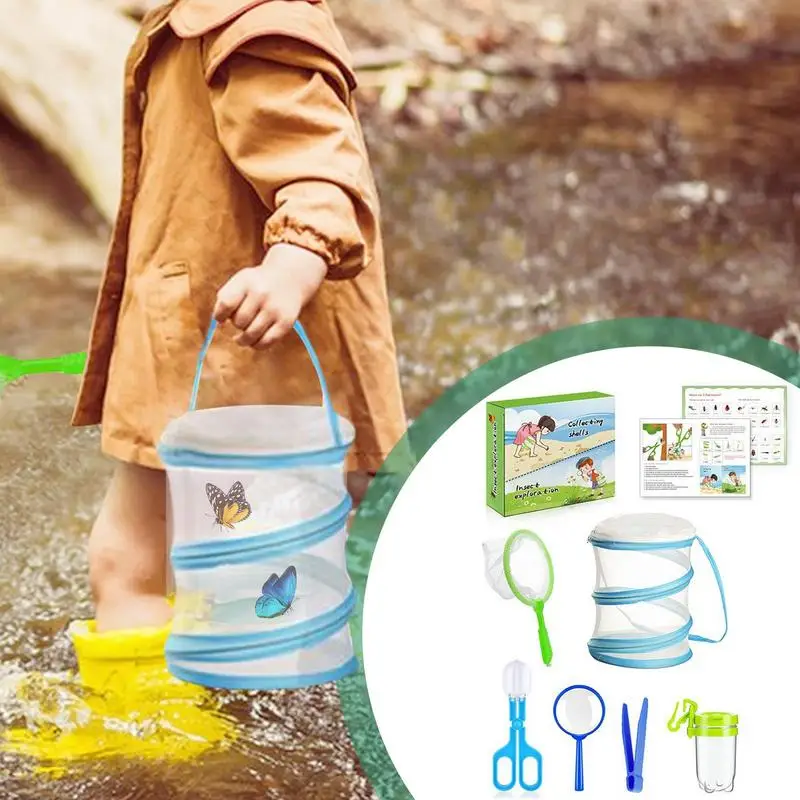 مجموعة أدوات صيد الذباب للأطفال، أدوات استكشاف الطبيعة للأطفال، أدوات التقاط الذبابة للأولاد والبنات، حل التعلم المبكر، مجموعة مراقبة محمولة #2