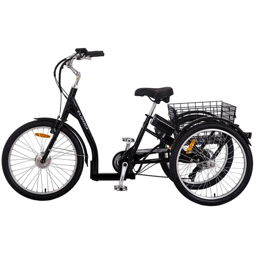 Onroad Adult Electric Tricycle Cruiser Trike with Large Rear Basket for Shopping Picnic Outdoor Sports Recreation & Exercise