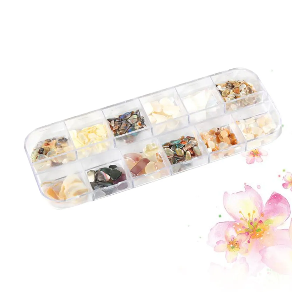 

Nail Art Shells Multi-Color Crushed Stones For Manicure Diy Decorations Natural Shell Pieces False Nails Design Tools