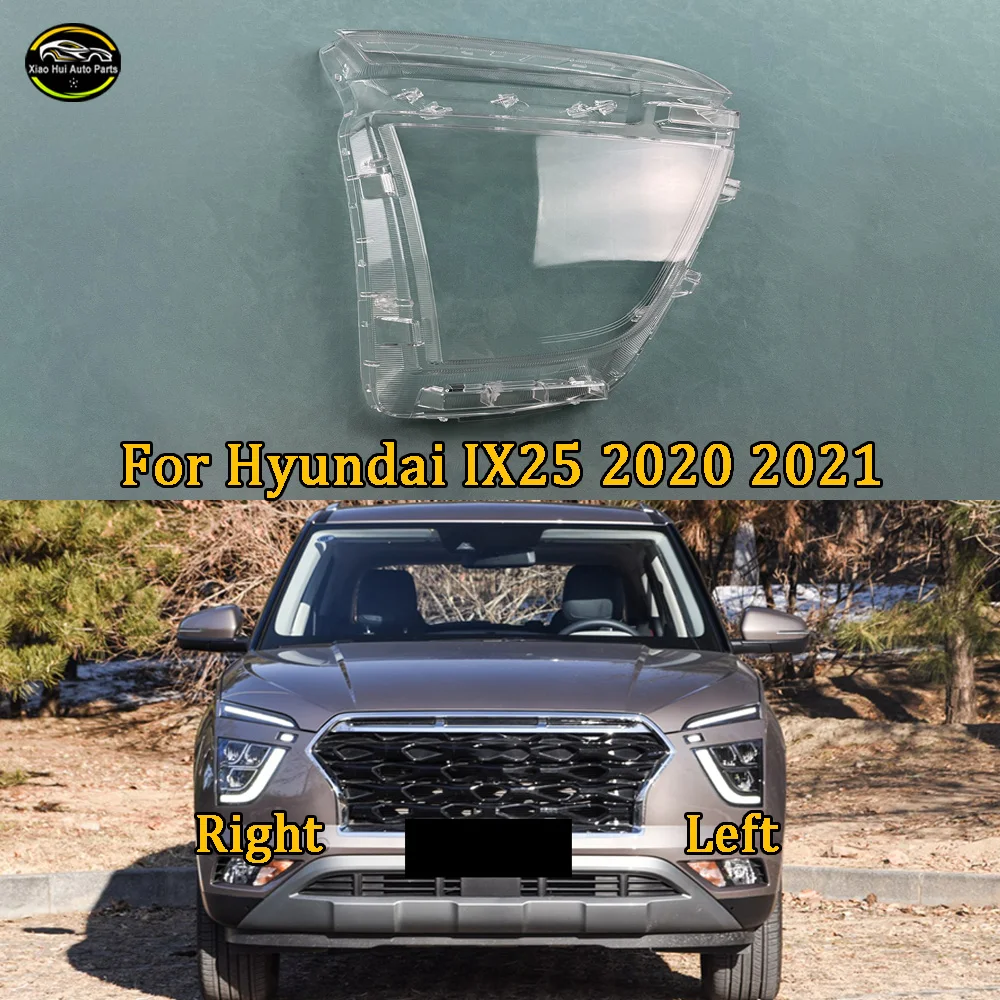 

Headlight Cover Transparent Mask Headlamp Lamp Shell Lens Replace Original Lampshade Plexiglass For Hyundai 2020--2021 IX25