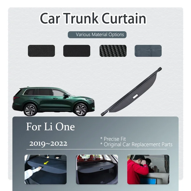 Car Trunk Curtain For Lixiang Li One 2019 2020 2021 2022 Retractable Shades Rack Partition Shelter Cargo Covers Auto Accessories