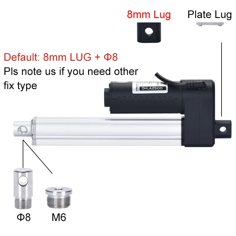 0-800MM Adjustable Stroke Electric Linear Actuator Kit AC220V 2CH With Hall Controller 3000N DC12V 24V Motor Lift TV Synchronous