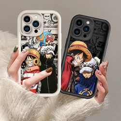 Art One Pieces Luffy For Apple iPhone 15 14 13 12 11 Mini XS XR X 8 7 Pro Max Plus Soft Eye Ladder Phone Case