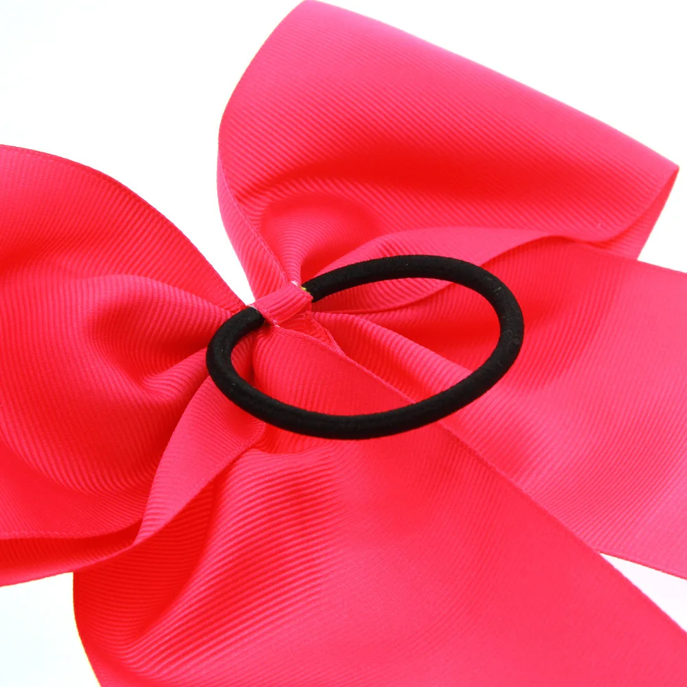 European and American girls big bow headband children's big dovetail solid color rubber band hair accessories baby headgear image 5
