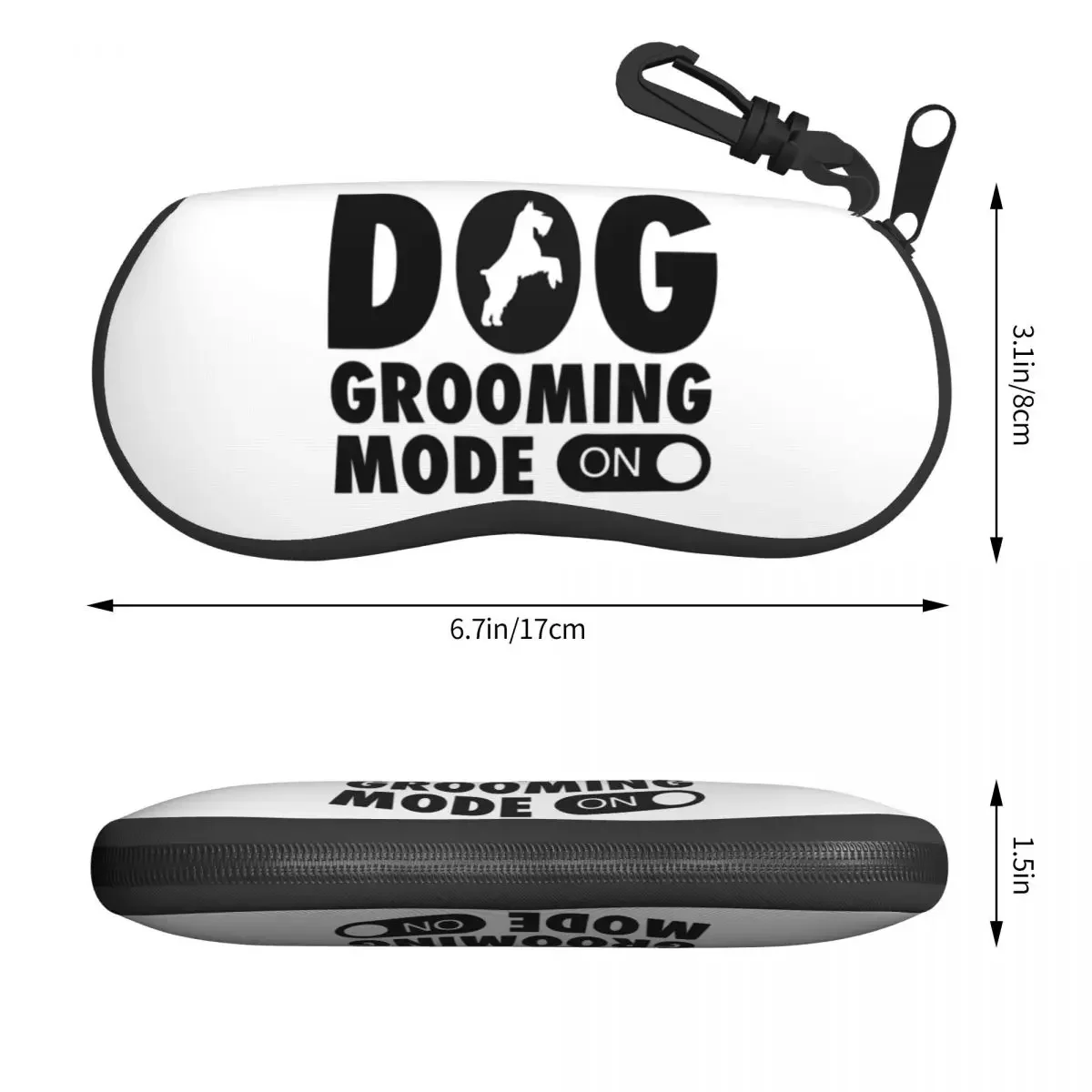 Custom Dog Grooming Mode On Funny Cute Pet Dog Groomer Glasses Case Fashion Shell Eyeglasses Case Sunglasses Box