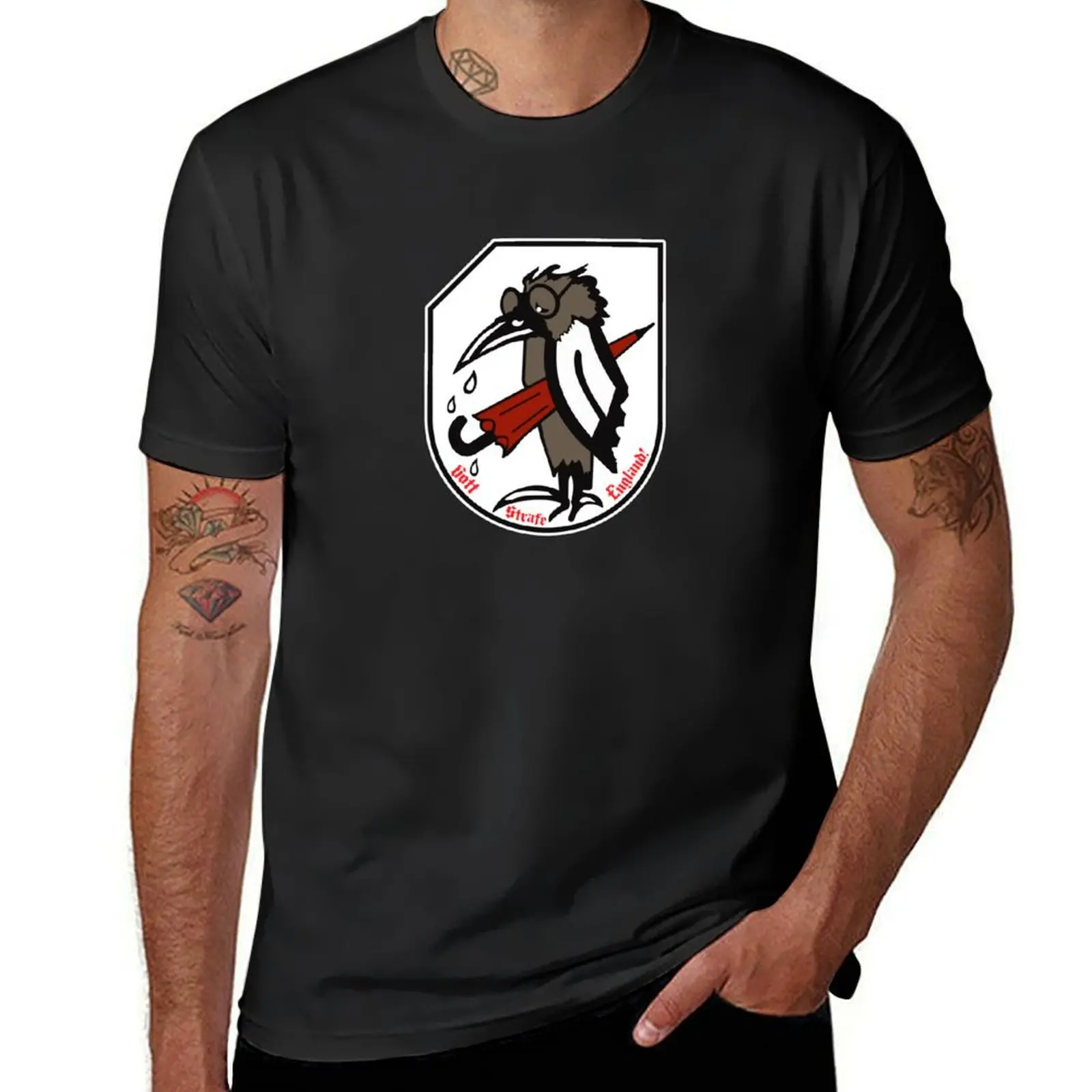 Luftwaffe - II./JG 51 Jagdgeschwader 51 - motto in red - Clean Style T-Shirt animal prinfor boys tops fitted t shirts for men