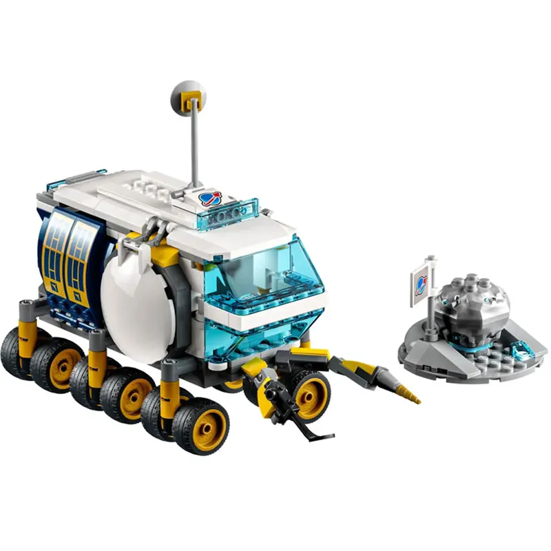 

MOC 343Pcs City Moon Space Lunar Roving Vehicle Model Building Blocks Compatible with 60348 Bricks Toys Birthday Gifts Children