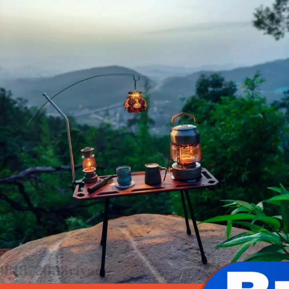 

Aluminium Alloy Camping IGT Lamp Hanger Rack Detachable Lantern Stand Outdoor Portable Light Hanging Pole's Curved Lamp Holder