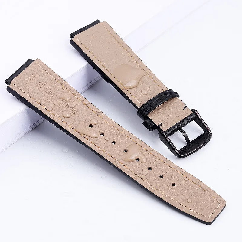 Gelang Jam Kulit Sapi 18Mm untuk AE-1200WH/1300/1000 A159/158/168/159 Seri Dimodifikasi Lea/Tali Lain Gelang Pria Hitam Coklat Biru