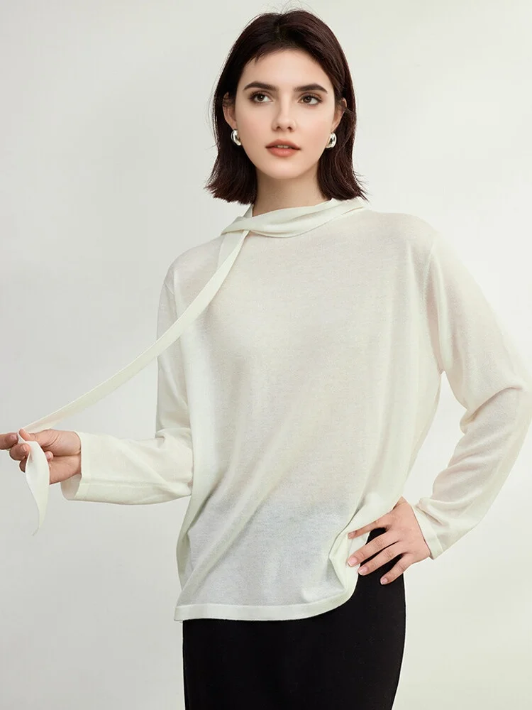 SuyaDream, Soft Pullovers for Woman, Wool Blend, O Neck Sweaters, 2025 Fall Winter Cozy Top