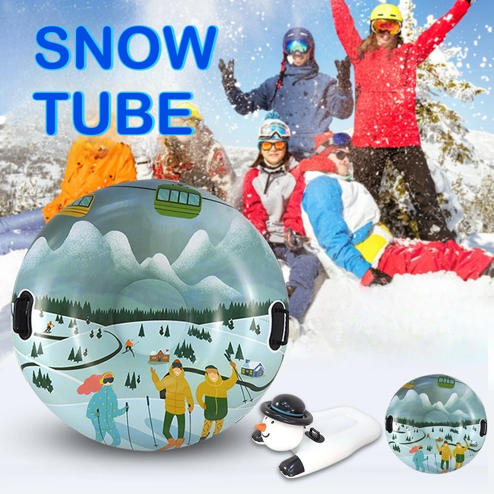 thicken-pvc-snow-tube-inflatable-ski-ring-with-handle-ski-board-wear-outdoor-winter-adult-children-family-skiing-activity