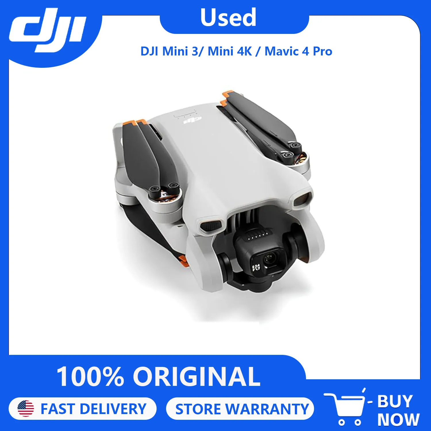Refurbished DJI Mini 3 / Mini 4K / Mavic 4 Pro with Camera for Adults Use Quadcopter Aerial Photography Equipment