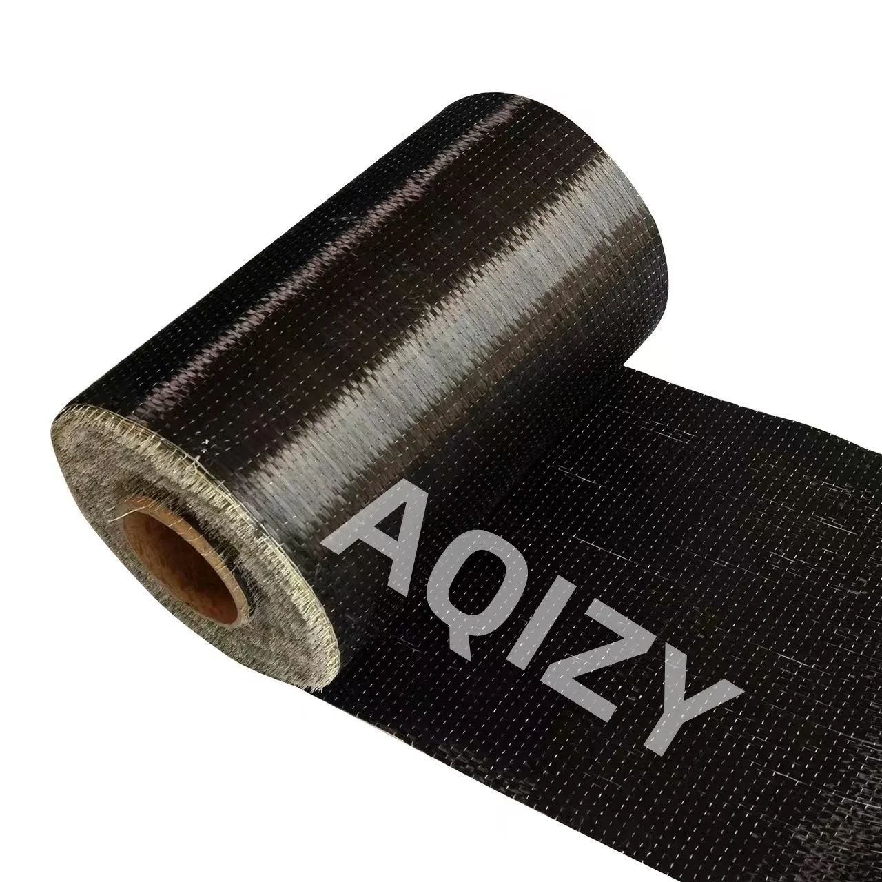 ผ้าบาซอลต์ 300 กรัม ผ้าทิศทางเดียว 300 กรัม สีดำหรือสีเดิม สำหรับเสริมสร้างอาคาร ซ่อมแซมรอยแตกร้าวบนถนน กว้าง 30 ซม. (12 นิ้ว)