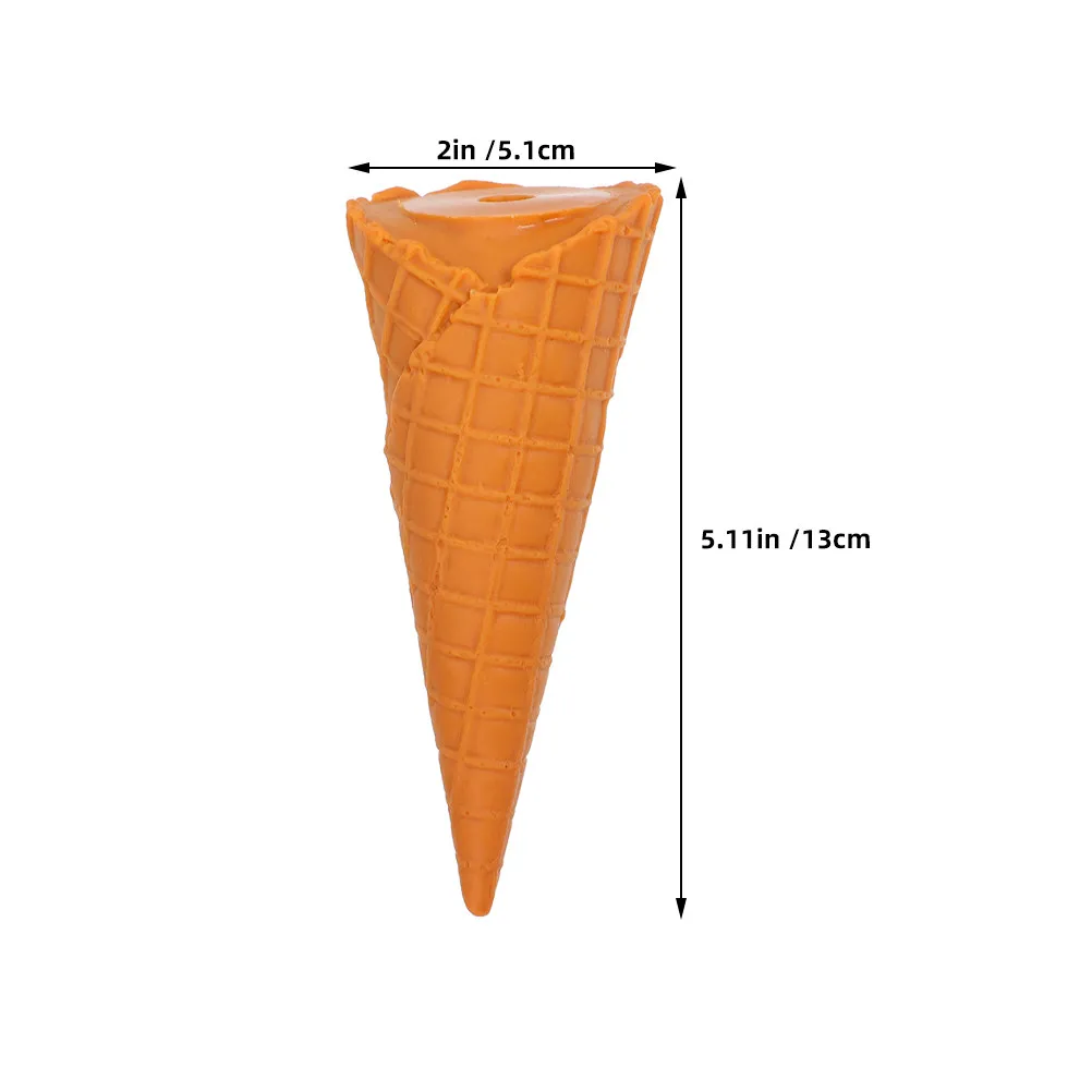 3pcs Realistic Fake Ice Cream Cones with Crispy Waffle Texture – Summer Dessert Decor, Photo Prop & Pretend Play Food
