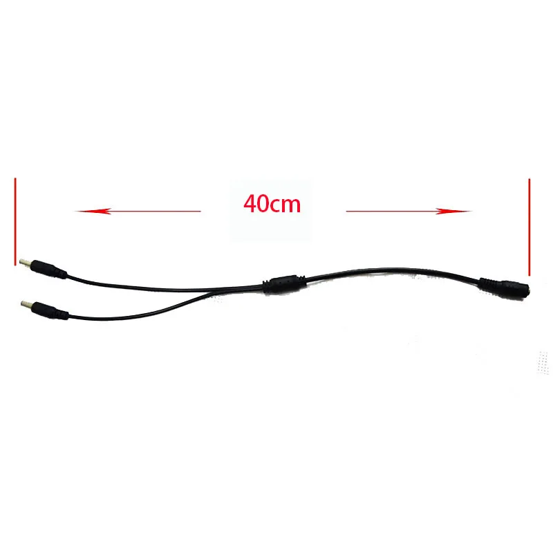 (1 «мама» на 2 штекера) DC 5,5x2,1 мм 1-к-2 кабель-разветвитель питания - удлинитель 12 В, источник питания для 2-камер видеонаблюдения