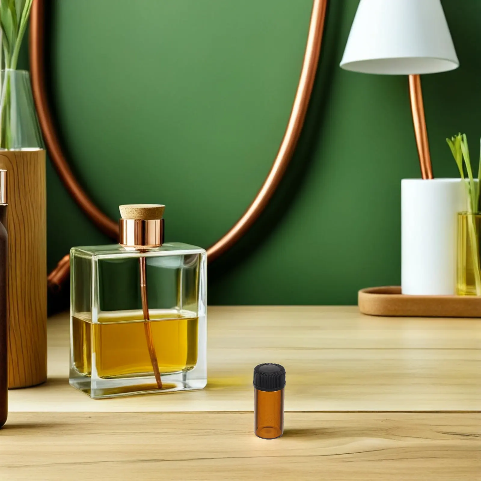 

100 шт. флаконов для образцов эфирных масел, янтарные стеклянные флаконы-капельницы, герметичные, 3 мл, многоразовые, маленькие стеклянные контейнеры для путешествий