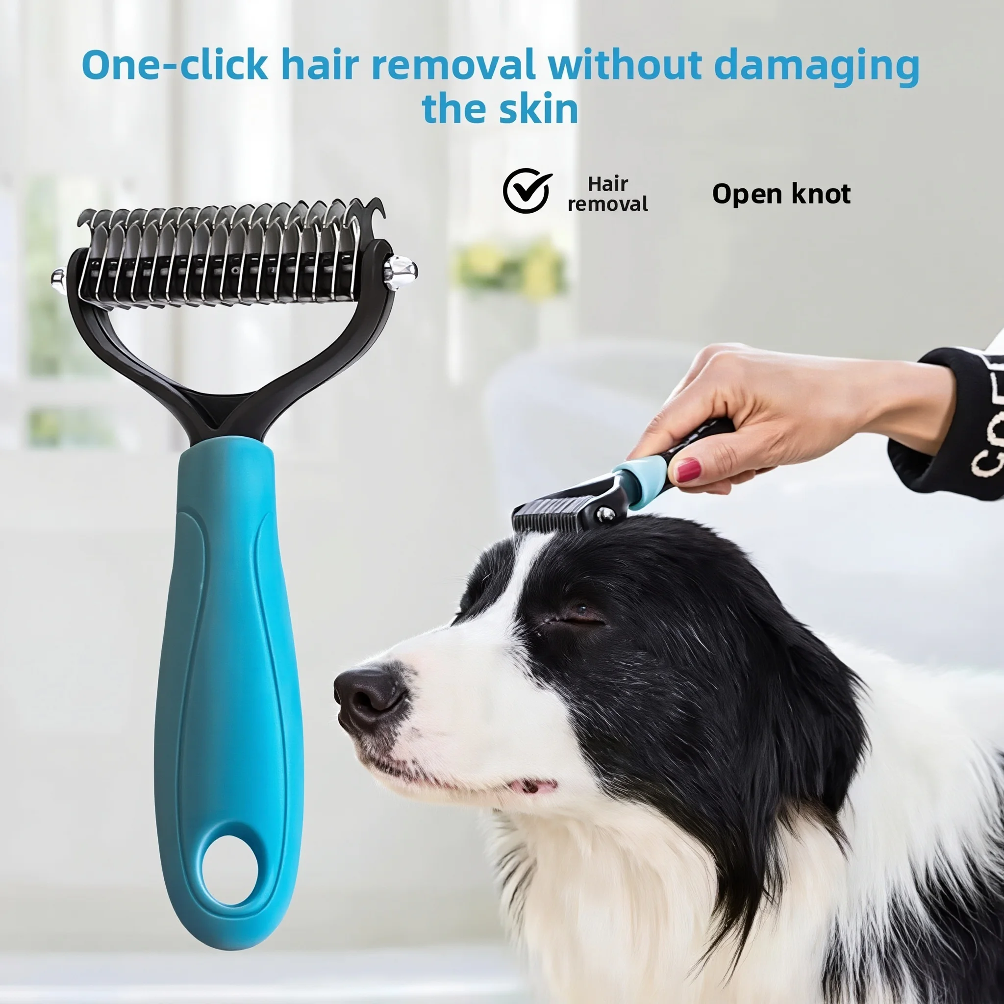 Nuevo Peine Profesional para Eliminar el Pelo de Mascotas, Cepillo para Perros, Herramientas de Aseo, Recortador de Pelo para Cachorros, Peines para Recortar el Pelo de Mascotas