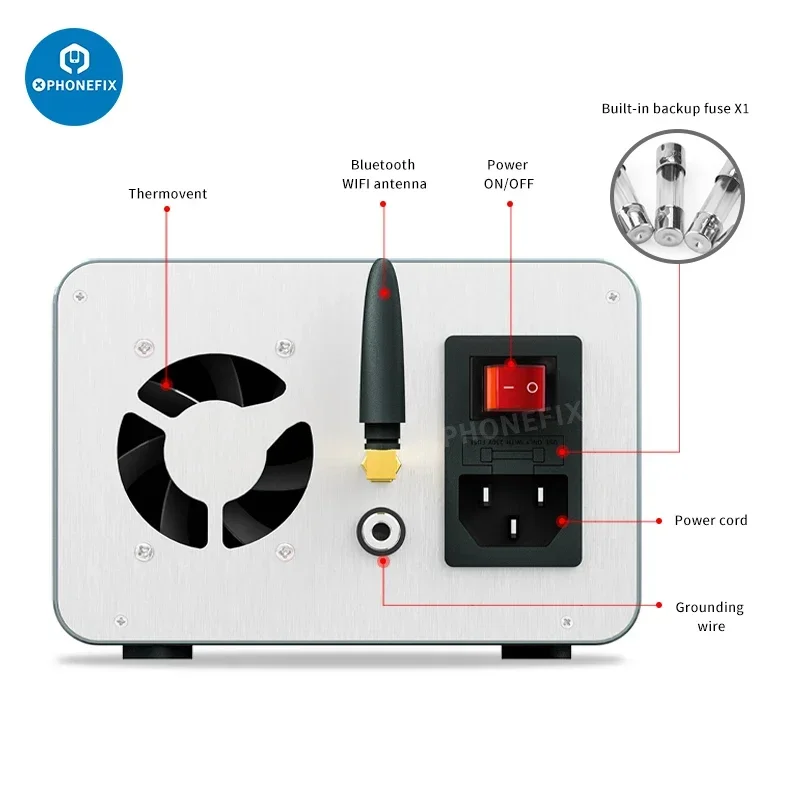 Imagem -05 - Aixun Smart Power Supply Amperímetro Regulador Potência Atual Tester Curto Circuito Iphone 614pm P3208 32v 8a Smart Voltagem