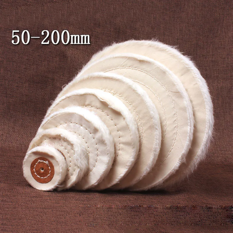 

2-8Inch Cotton Lint Cloth Buffing Wheel Grinder For Gold Silver Jewelry Mirror Polishing Wheel Flannelette Tools