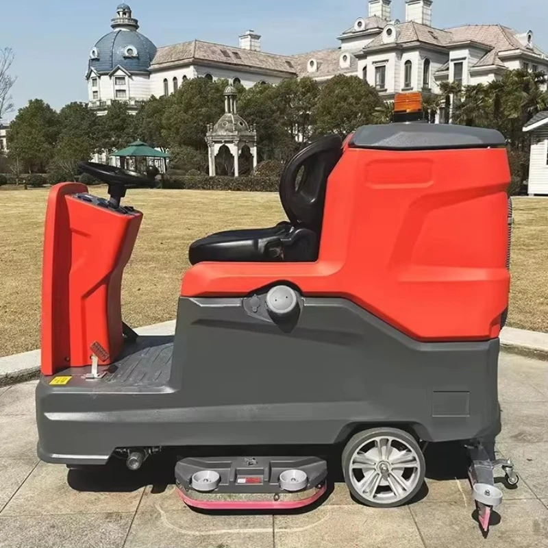 Smart Operated Battery Powered Ride-on Floor Scrubber Battery Warehouse Street Indoor Outdoor Ground Washing Cleaning Equipment