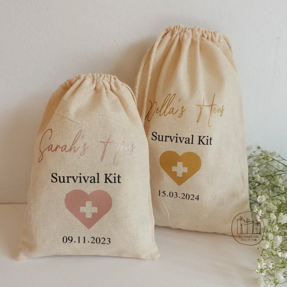 20 pcs custom Hens Survival Kit Personalized Favor,Hens Favor Bag,Survival bag,Bachelorette Party,favor bag,Bachelorette Favors