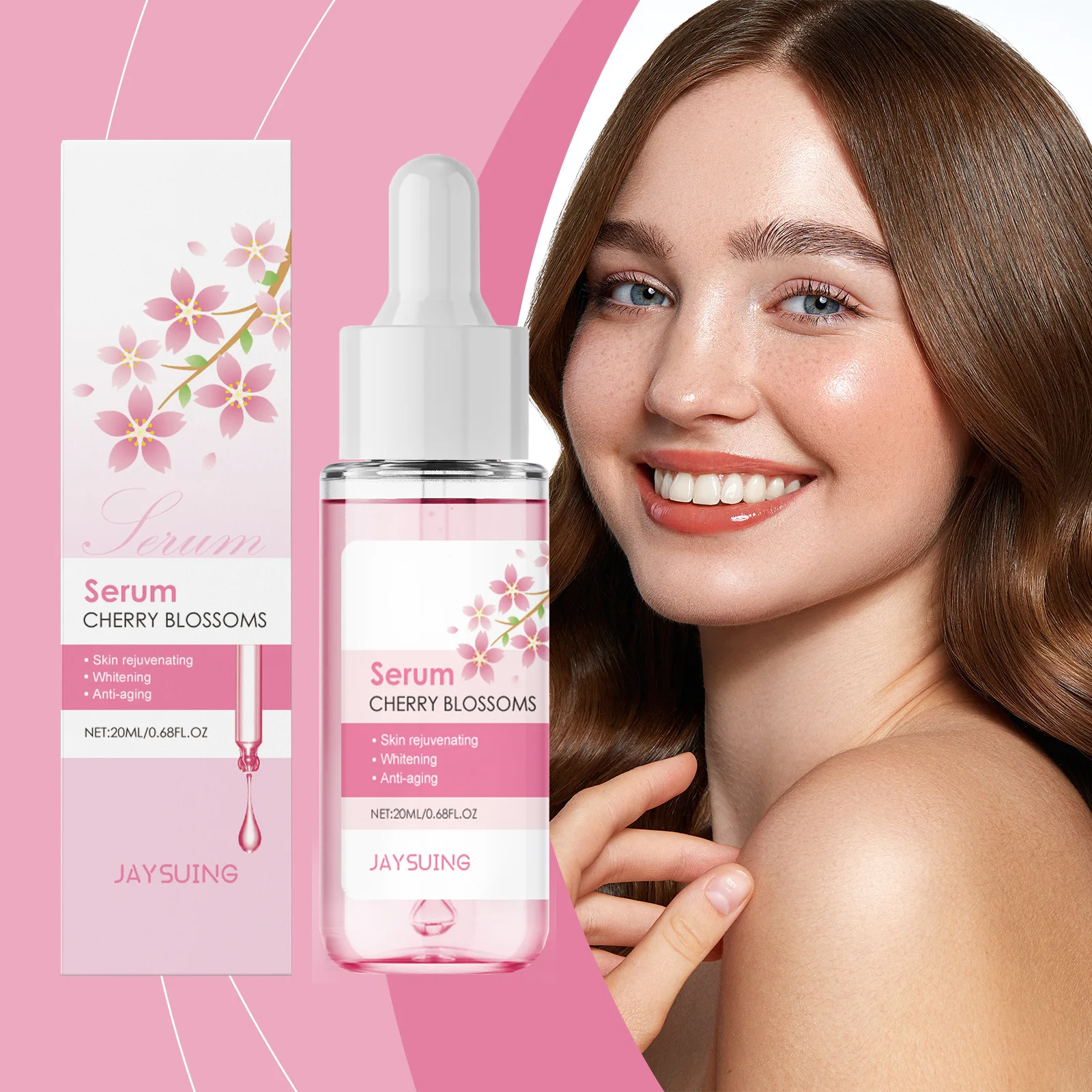 

Cherry Blossom Hydrating Serum Moisturizing and Elastic All-Weather Water-Locking Skin Care Serum Improve Coarse Pores