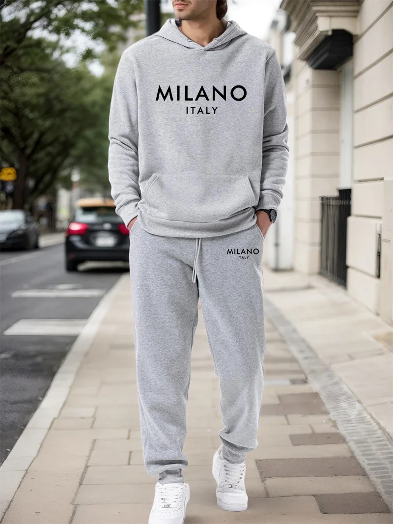 Hot Sales Mens Tracksuit Casual Sweatshirts Sweatpants Outdoors Sports Jogging Man Clothing Versatile Single Piece Hoodies Pants view 3