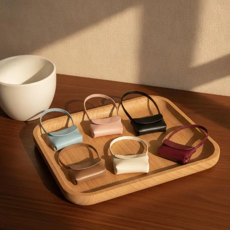 1Pcs PU Leather Doll Purse Fit 15 17cm Lady Doll Pretend Play Dollhouse Decoration Accessory