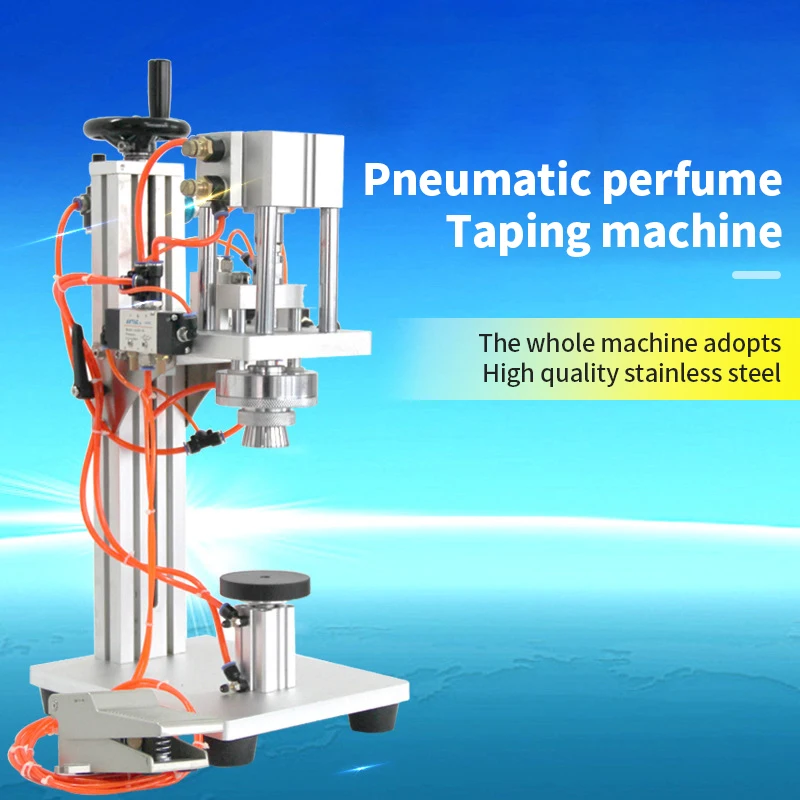 

LY-08 Pneumatic Perfume Liquid Locking Machine Metal Capping Machine, Optional Chuck Module Diameter 13/15/17/20/22mm