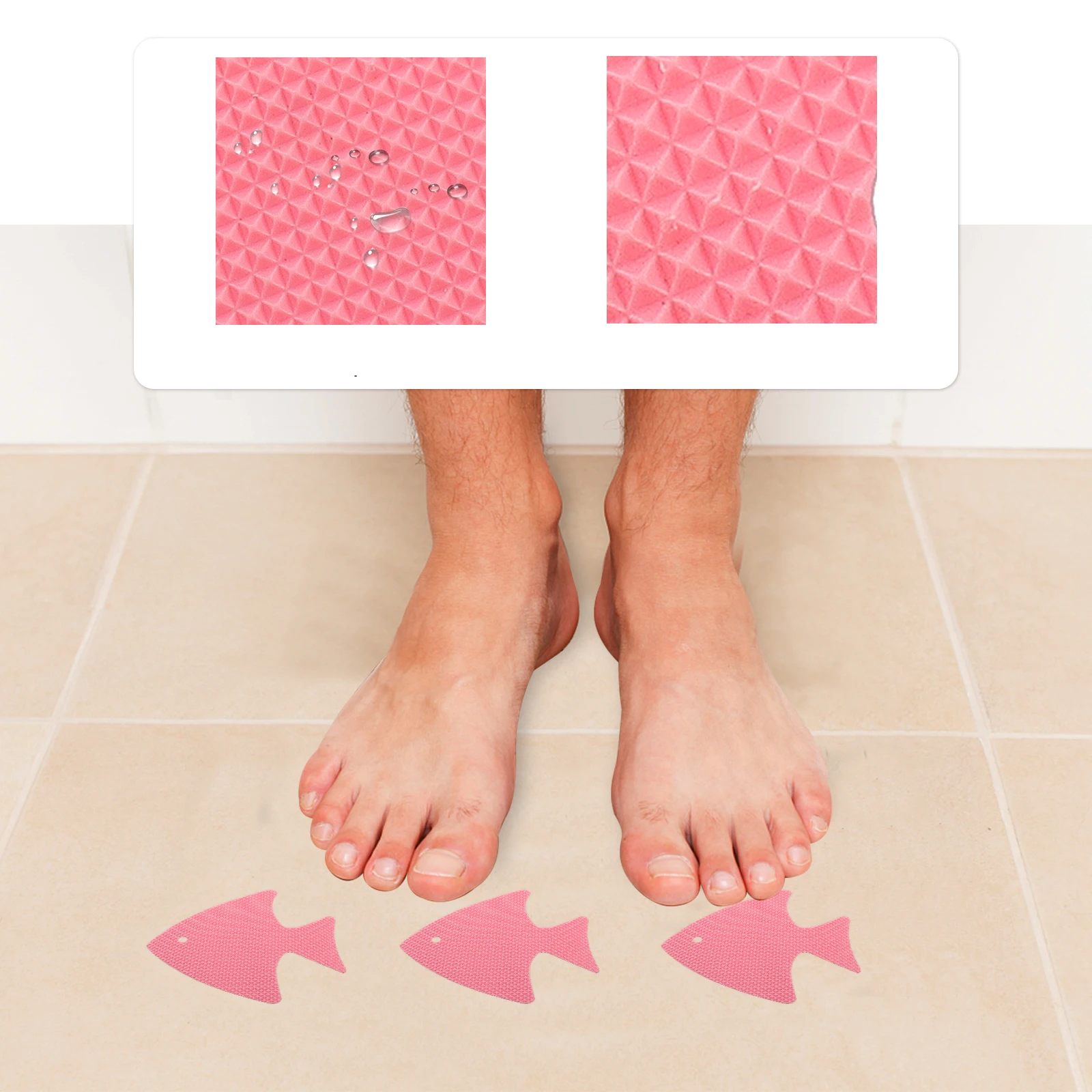 

20Pcs Anti Skid Sticker Heavy Duty Nonslip Bath Safety Stickers for Shower Tile Ladder Balcony Corridor Doorway Use