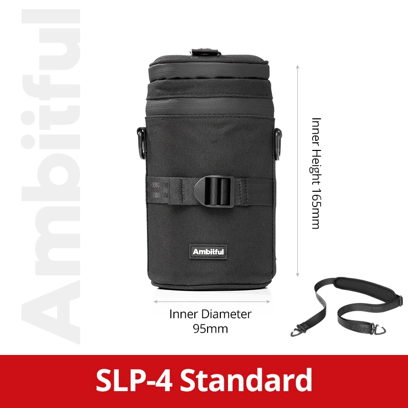 NIEUWE AMBITFUL Camera Lens Tas Tasje met S M L XL Maat voor Canon Sony Nikon DSLR Camera Lens Barrel Case met Haak