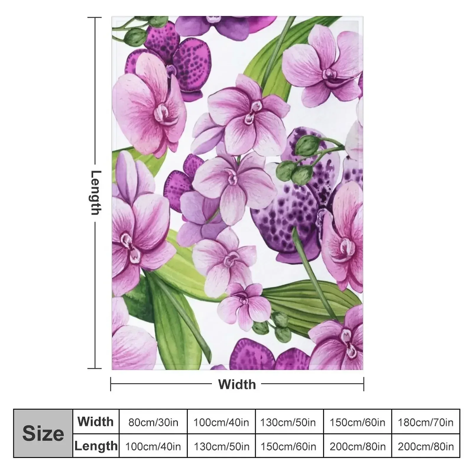 Orchids Just for Her Throw Blanket bed plaid Warm Soft Big Blankets