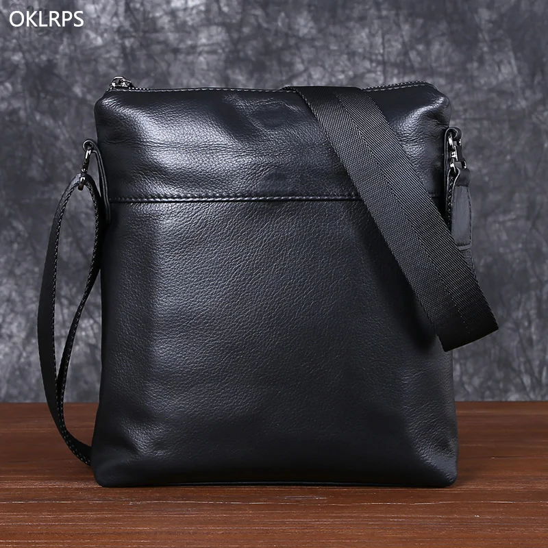 Torba męska torba Crossbody skórzana torba na ramię ze skóry bydlęcej warstwa głowy prosta torba typu Cross pionowa miękka skórzana torba męska