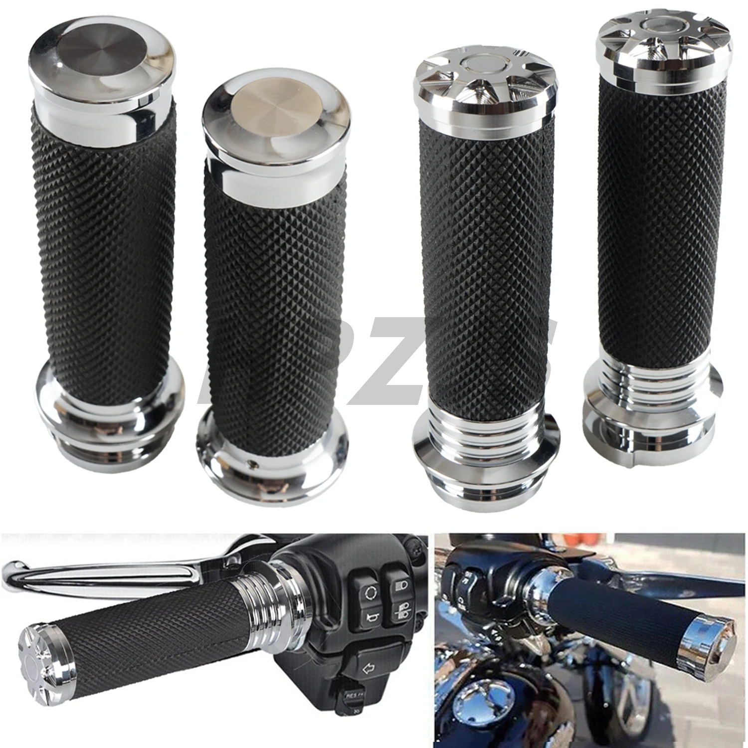 

For Harley Motorcycle Touring Road Glide Softail Fat Bob Fat Boy 1" 26 mm Handle Grips Electronic Throttle HandleBar Hand Grips